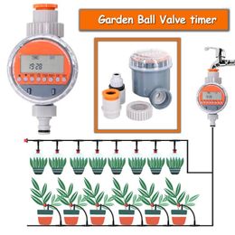 Watering Equipments LCD Display Ball Valve Automatic Water Timer Electronic Controller For Home Garden Lawn Flower Intelligent Irrigator