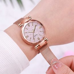 Womens Watches Fashion Watch Simple Rose Gold Mesh with Magnetic Quartz Luxury Business Casual Reloj Mujer 230620