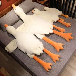 Animais de pelúcia de pelúcia 50-160 cm grandes brinquedos de pelúcia de ganso branco grande pato boneca de pelúcia macio travesseiro de dormir almofada presentes de natal para crianças e meninas 230619