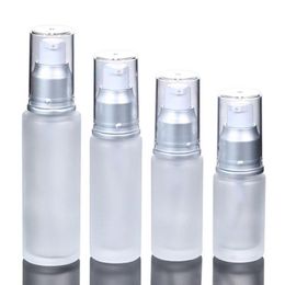 20ml 30ml 50ml frosted glass bottle,cosmetic packaging,lotion spray bottles,press pump glass bottles Fast Shipping F1876 Scuok
