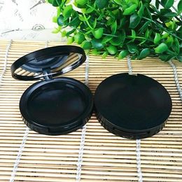 Matte Black Empty Blusher Round Eyeshadow Case Lipstick Pressed Container Cosmetic Powder Compact Packing Box F455 Kdvau