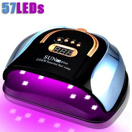 Nail Dryers UV LED Lamp For Nails 57LEDs Drying Lamp For Manicure Nail Polish Dryer With Smart Sensor Manicure Machine Nail Salon Equipment 230619