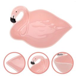 Bowls Flamingo Bowl Multi-function Salad Cartoon Candy Adorable Soup Silverware Flatware Sets Household Serving Kids Dish Ring Holder