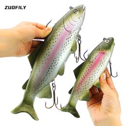 Baits Lures Artificial 20cm30cm Big Fish Lure Hook Simulation Deep Sea Big Soft Fish Sea Fishing Soft Boat Bait Pesca Iscas Sinking Wobbler 230619