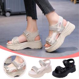Sandals Casual Thick Bottom Sports Students Heightened Camouflage Open Toe Platform Women Size 9 Wide