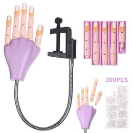 Nail Practise Display Nail Art Tools Nail Polish Glue Exercise Fake Hands Feet Practise Model Bendable Movable Detachable Nail Feeding Sheet Wholesale 230619