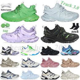 2023 Authentic Sports Track 3.0 Sneakers Triple Platform Trainer Shoes Men Women Leather Sneaker White Black Green Blue Nylon Tess.s. Platform Shoe 36-45 Designer