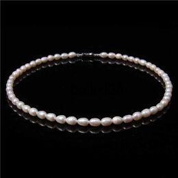 Pendant Necklaces Natural Pearl Neckles White Freshwater Genuine Natural Pearls Beaded Chockers Elegant Collar Wedding Chain Jewellery Women Gift J230620