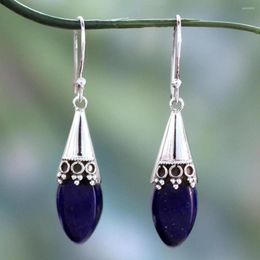 Dangle Earrings Exquisite Celestite Royal Luxury Jewellery Vintage Silver Plated Water Drop For Women Girls Gift Party