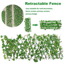 Decorative Flowers Green Plants Simulation Artificial Garden Decor Hedge Fence Leaves