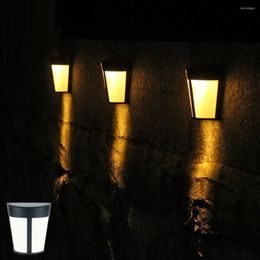 Warm White 6 LED Outdoor Waterproof Home Garden Wall Fence Decor Solar Light For House Decoration