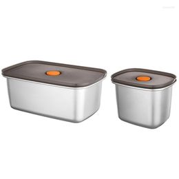 Dinnerware Sets Stainless Steel Bento Box Insulated Lunch Container Fresh Keeping Fruit With Compartments Microwavable Travel Pot