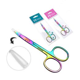 Curved Head Eyebrow Scissors Eyebrow Manicure Scissors Cutter Nail Makeup Tool F2197 Oaewh