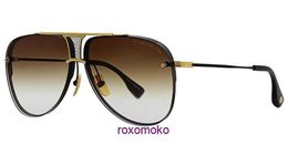 Top Original wholesale Dita sunglasses online store NEW Ltd Edn DITA DECADE TWO Black 18K Gold Titanium Aviator Sunglasses DRX 2082B