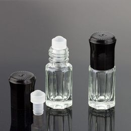 3ml roll-on bottle octagonal glass bottles ball mobile portable oil bottles vials points bottling fast shipping F589 Kvhph