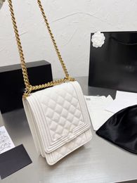 New Classic Fashion Handbag Casual and playful Designer Bag Versatile Chain Diamond Checker Vertical Version Women's Bag Wallet