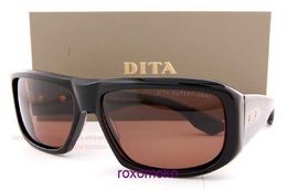 Top Original wholesale Dita sunglasses online store Brand New DITA Sunglasses SUPERFLIGHT DTS133 61 01 Black Gold Dark Brown For Men
