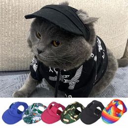 Dog Apparel Summer Baseball Visor Cap Pet Cat Hat Casual Cute Outdoor Sunscreen Sun Bonnet Puppy Grooming Dress Up Pets Headwear