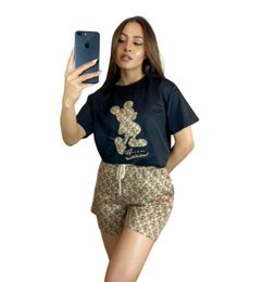 Women's Tracksuits T-shirt shorts Luxury Sexy Casual Suit 2 Piece Set sports Suit designer Tracksuits J2859