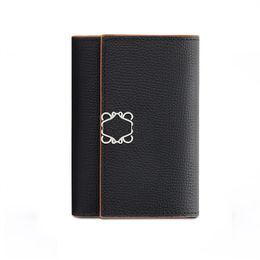 Fold Anagram Buckle Wallet For Man Designer Cardholder Vertical Purse Women Luxury Card Holder Zipper Side Lo Mens Wallets With Box