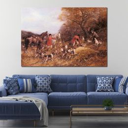 Hunting Landscape Canvas Art Gone to Earth Heywood Hardy Oil Painting Reproduction Hand Painted High Quality