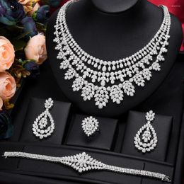 Necklace Earrings Set Missvikki High Quality Luxury Gorgeous Jewellery Sparkly Women Bridal Wedding Engagement Trendy 2023