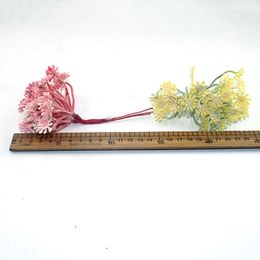 Dried Flowers New of artificial flower silk mini handmade bouquet used for wedding and home decoration DIY wreath Christmas art