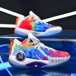 Phantom 3 Reflective Shock Absorbing Basketball Shoes for Youth Mens Fashion Sneakers Rainbow Colour