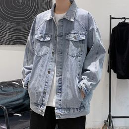 Men's Jackets 2023 Spring And Autumn Fashion Loose Denim Jacket Men Workwear Versatile Casual Top Boutique Clothing Simple Style