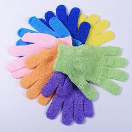 Creative Nylon Exfoliating Body Scrub Gloves Shower Bath Mitt Loofah Skin Bath Sponge Fast Shipping F1822 Dkseu