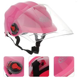 Motorcycle Helmets 1 Pc Fashion Cycling Protective Outdoor Riding Hat For Woman Man Pink ( Visor)