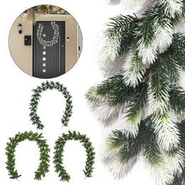 Decorative Flowers Artificial Fireplace Wedding Layout Home Decor Christmas Vine Green Plants Pine Tree Cane Garland Wreaths