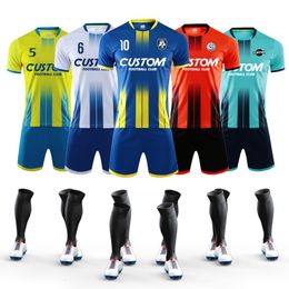 Other Sporting Goods Custom Mens Football Jerseys 100% Polyester Football Shirts Club Team Training Soccer Wear Uniform Set For Adults 6316 230620