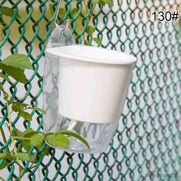 Planters Pots 1PC Auto Self Watering Hanging Plastic Flower Pot Layers Gardening Wall Plant Care Soil Accessories Baskets Pots Window R230620