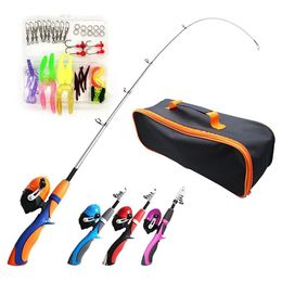 Rod Reel Combo Portable Telescopic Fishing Rod Set With Fishing Case Fishing Reel For Kids Gifts For Fishing Beginners Rod Combo 230619