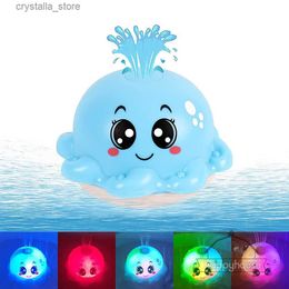 Baby Bath Toys for Kids Spray Water Toys Baby Shower Electric Whale Bath Toys with Light Music LED Light Kids Toys Bathtub Toy L230518