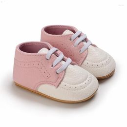 First Walkers Baby Leather Shoes Boys Girls Classic High Top PU Wedding Loafers Infant Dress Toddler