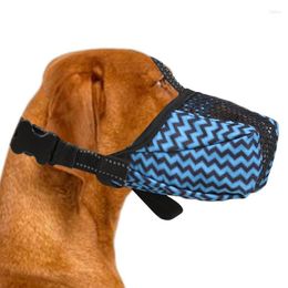 Dog Car Seat Covers Breathable Mesh Muzzle Soft Pet No Bark For Scavenging Biting Licking And Chewing Puppy Mu