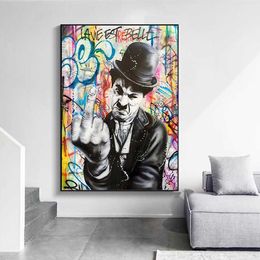 Street Graffiti Abstract Gesture Wall Art Poster Movie Star Creative Canvas Painting Modern Higend Home Decor Mural Gift Picture L230620