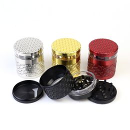 4 Layers 63mm Dragon Pattern Tobacco Grinder 5 Colors Zinc Alloy Metal Herb Grinders Smoking Accessories
