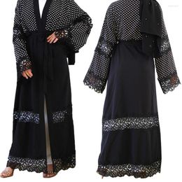 Ethnic Clothing Dubai Open Abaya Kimono Muslim Dress Kaftan Long Maxi Jilbab Islamic Gown Women Caftan Marocain Turkish Robes Musulman