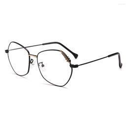 Sunglasses Frames LORETOROSA Fashion Metal Optical Polygon Eyeglasses Frame Prescription Eyewear Myopia Hyperopia Unisex Golden Silver