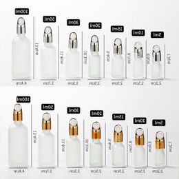 5ml 10ml 15ml 20ml 30ml Clear frosted Glass Bottle with Aluminium Cap Essential Oil Dropper Bottle Container FAST SHIPPING F1808 Bbmbi