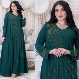 Ethnic Clothing Muslim Abaya Diamond Dress African Dashiki Vestido Cardigan Kimono Long Robe Gowns Jubah Middle East Ramadan Arab Islamic