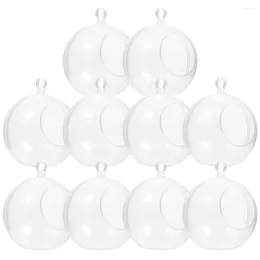 Candle Holders Christmas Decoration Ball Decorative Clear Ornaments Crafts Plastic Domes Fillable Party Glass Hanging Planter