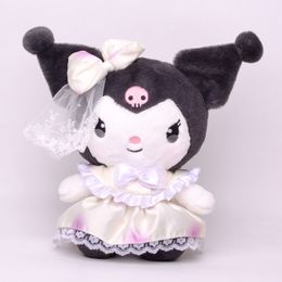 Wholesale Kuromi white princess skirt plush toy bow Wedding Kulomi doll holiday gift children's game Playmate corporate activity prizes