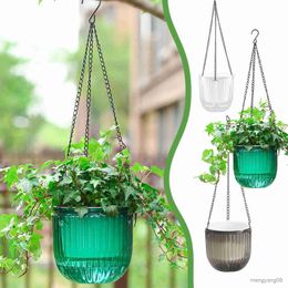 Planters Pots Hanging Flower Pot Self Watering Hanging Flowerpots Thickened Plastic Plant Pot Basket Hydroponic Soil Cultivation Lazy Planter R230620