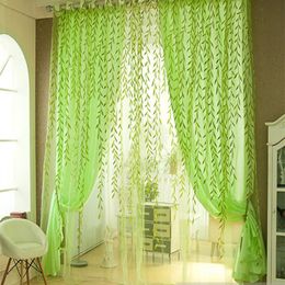 Curtain 1Pc Voile Solid Sheer Gordijnen Window Curtains For Living Room Bedroom Screening Panel Tulle Rideaux 230619