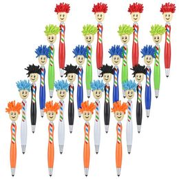 20Pcs 3 In 1 Stylus Pen Duster For Kids And Adults Femoro Mop Head Screen Cleaner Pens Stationery Touch