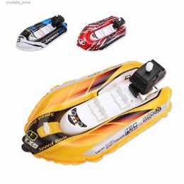 Kids Bath Toy Clockwork Wind Up Inflatable Boat Ship Play Water Bathroom Bath Toy Inflatable Boat Baby Toy Outdoor Water Toys L230518